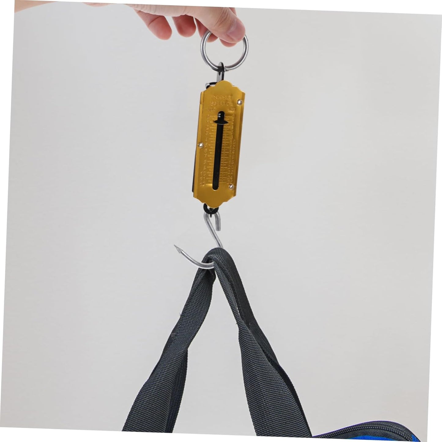 Mikikit 4pcs Portable Spring Scale Weight Measurement Hook for Kitchen Fishing to Use Mechanical Design No Batteries Required Hanging Scale