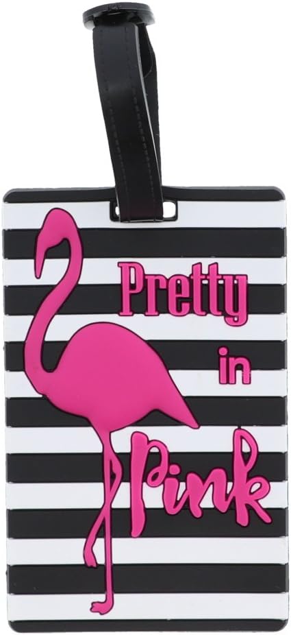 "Pretty in Pink" Luggage Tag Suitcase ID Holder - Set of 2