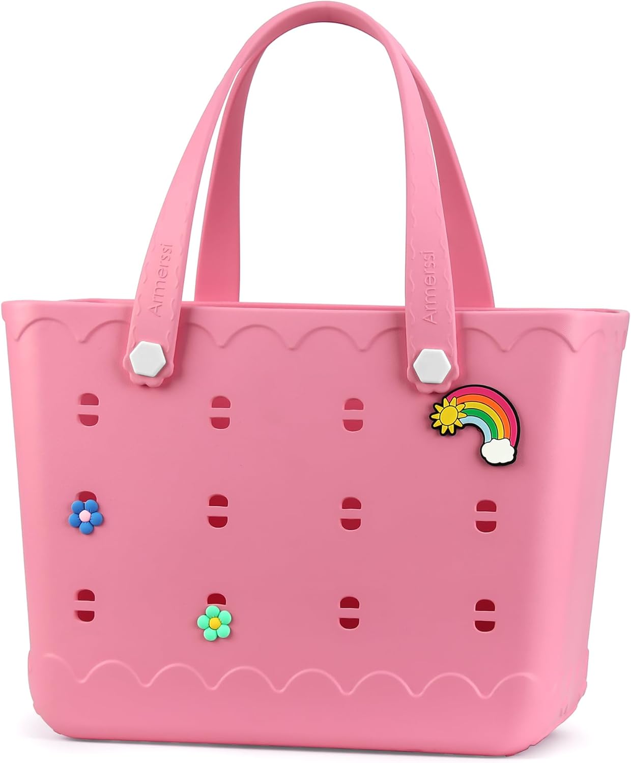 Rubber Beach Bag Waterproof Durable Tote Bag for Beach Sports Pool Modern Rubber Tote