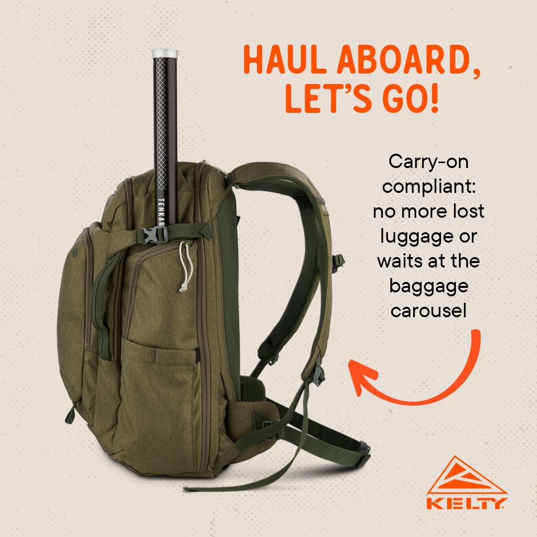 Kelty | Redwing Traveler Backpacks, Travel Pack for Adventure Travel | Burnt Olive & Black