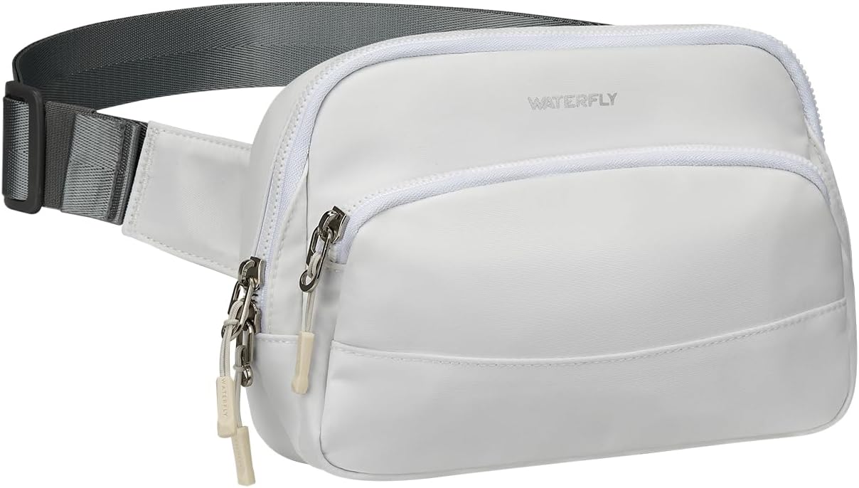 WATERFLY Waist Packs Fanny Pack: 2L Fashion Crossbody Bum Bags for Women Men Casual Waist Bag for