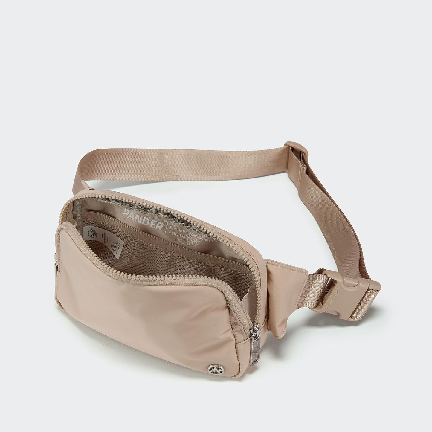 Pander Belt Bag Large 2L, Nylon Fanny Pack Purse for Women and Men with Adjustable Strap