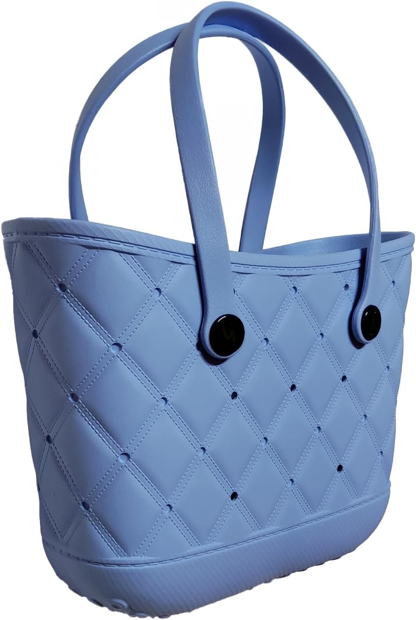 Large Beach Bag, Waterproof Sandproof Rubber Tote Bag for Women, for Travel, Pool, Boat, Groceries