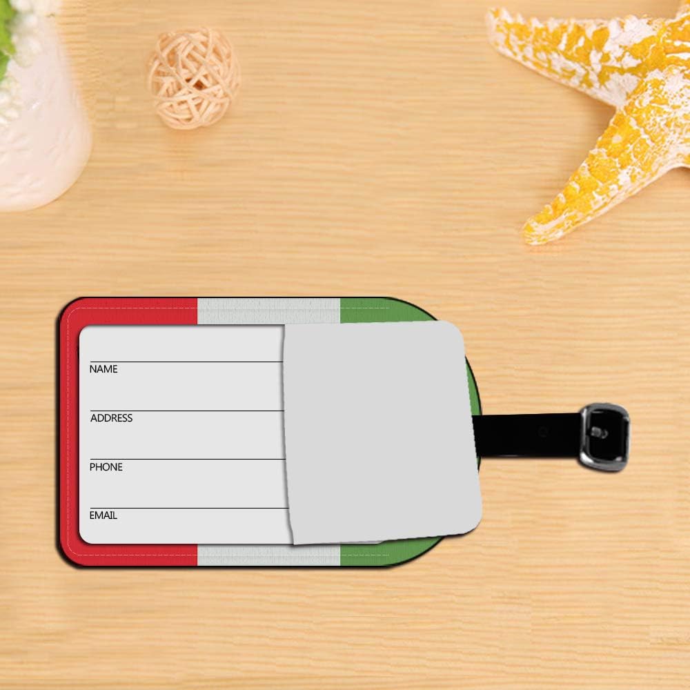 Italia-Italy Italian Flag Luggage Tag Suitcase Carry-On ID Bag Label Travel Accessories Baggage Name Tag - 1 pack