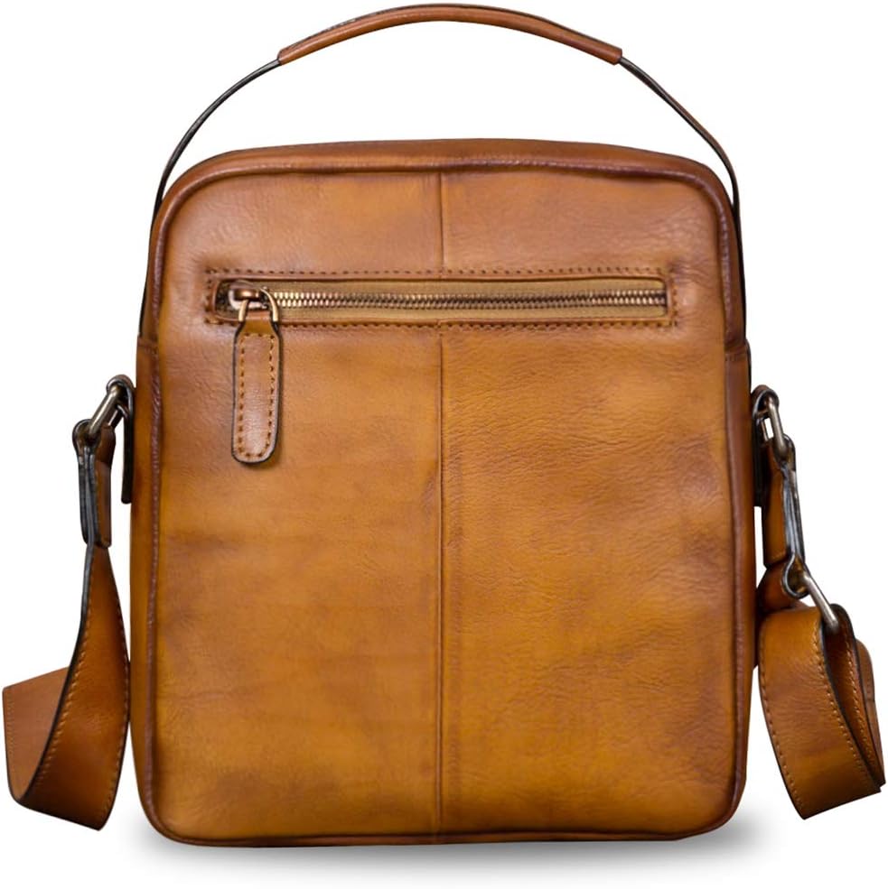 Genuine Leather Purses and Shoulder Bag for Men Vintage Real Leather Messenger Bag Handbag Crossbody Satchel Purse Strap
