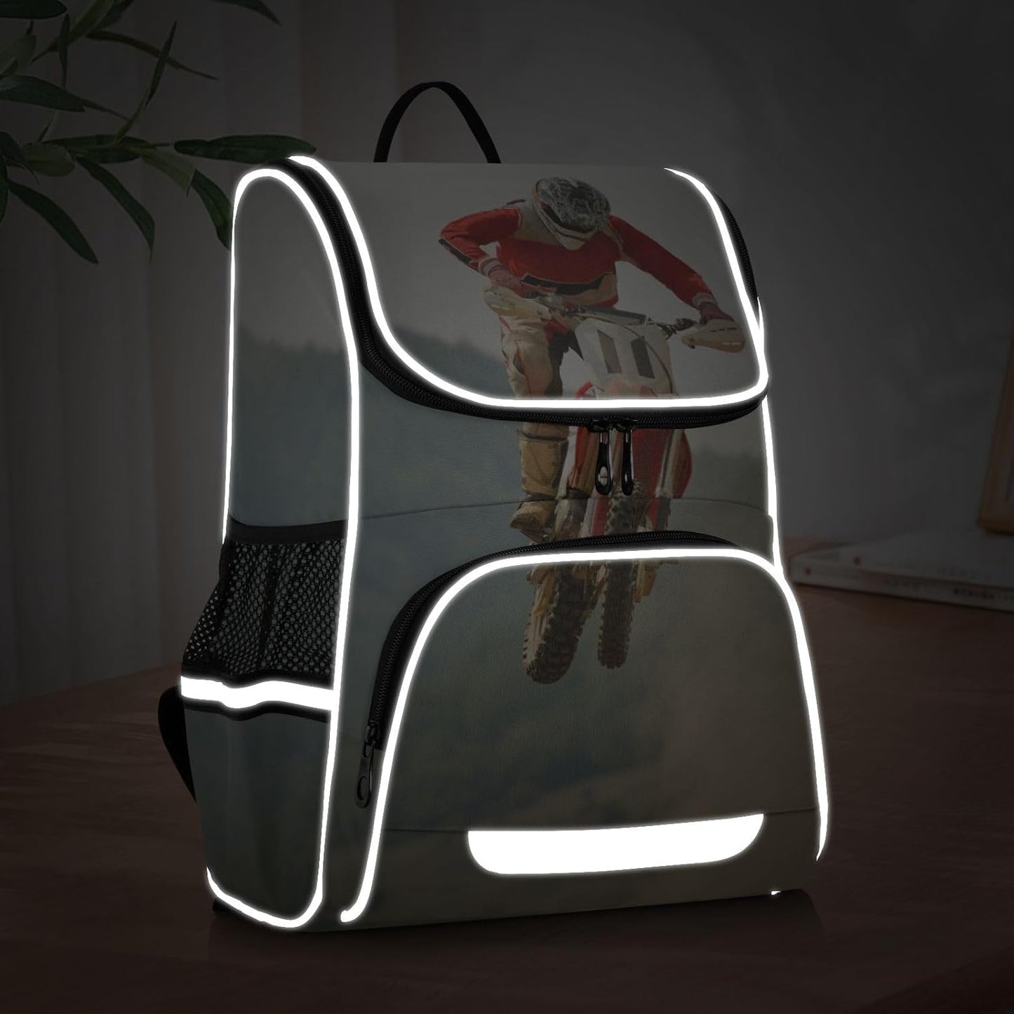 Motorcross Bike Cute Backpack For Girls Kids Backpack Boys Teen School Bag Bookbag Travel Daypacks