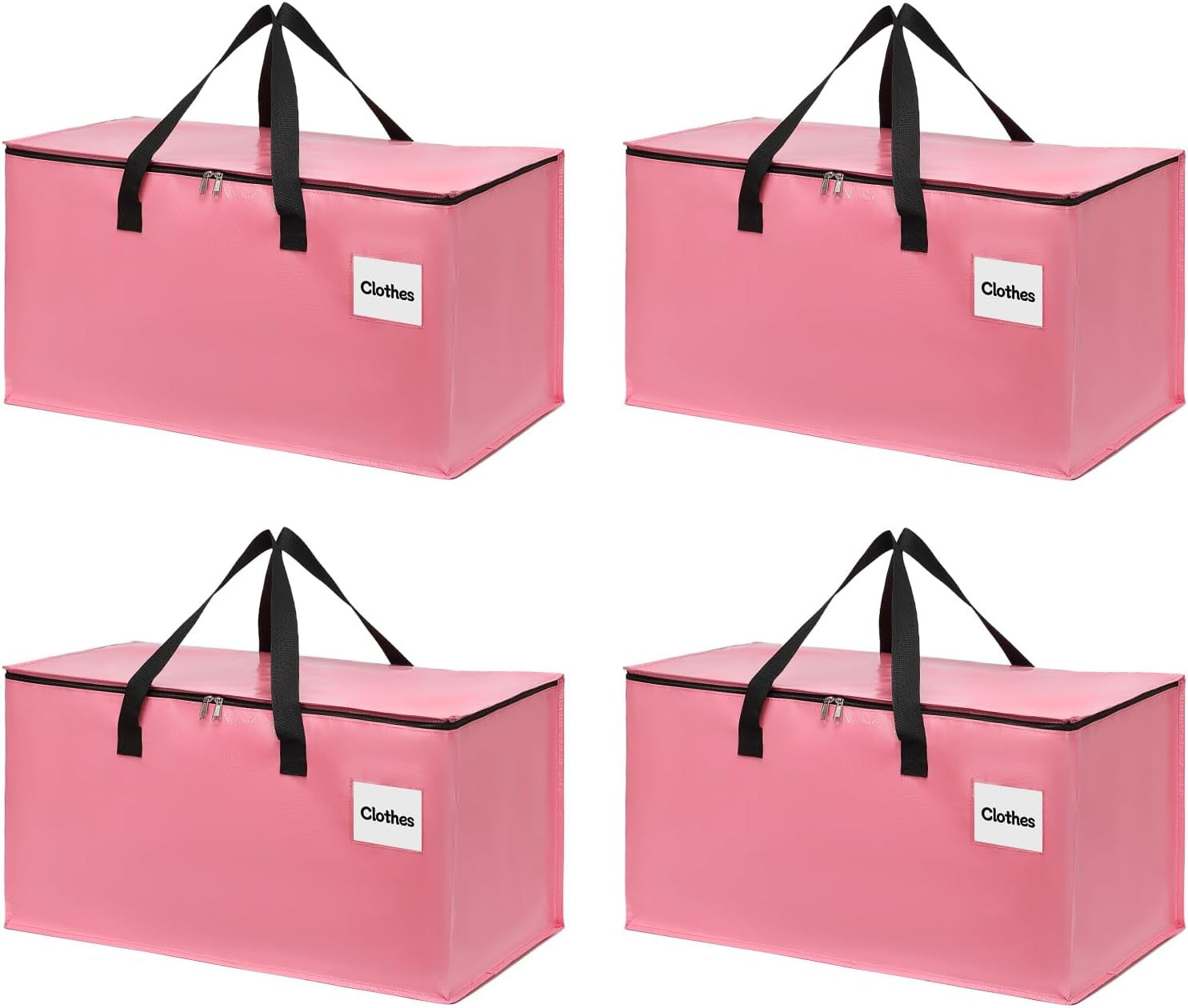 Extra Large Moving Bags with Zipper - Heavy Duty Tote for Packing Clothes, Durable Storage Bin