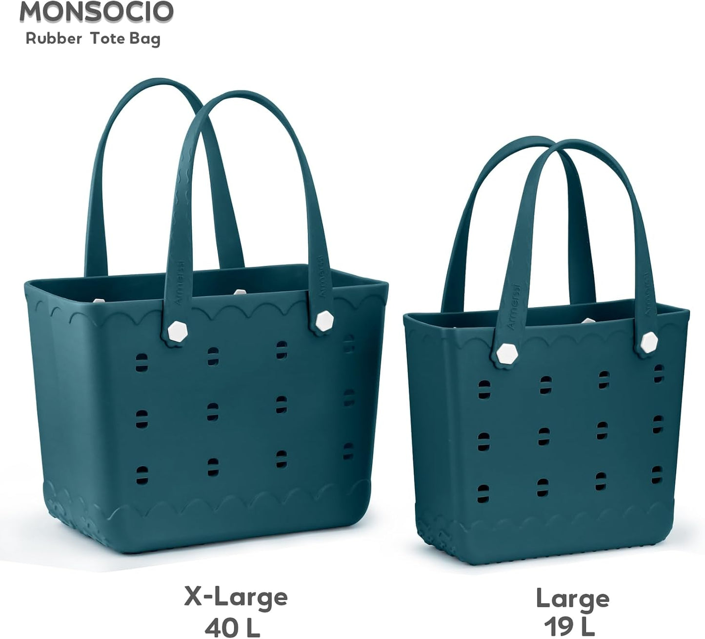 Rubber Beach Bag Waterproof Durable Tote Bag for Beach Sports Pool Modern Rubber Tote