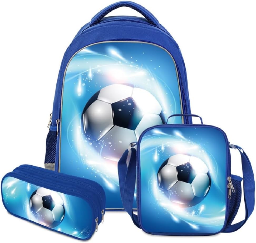 Luminous 3D Print School Backpack Large Capacity Lightweight Students Bookbag for Kids