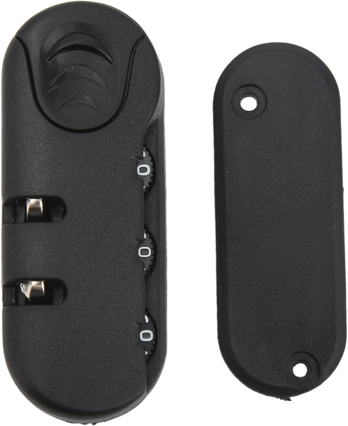 Zinc Alloy Luggage Lock - 3 Digit Suitcase Password Lock, Frosted Black Appearance for Travel