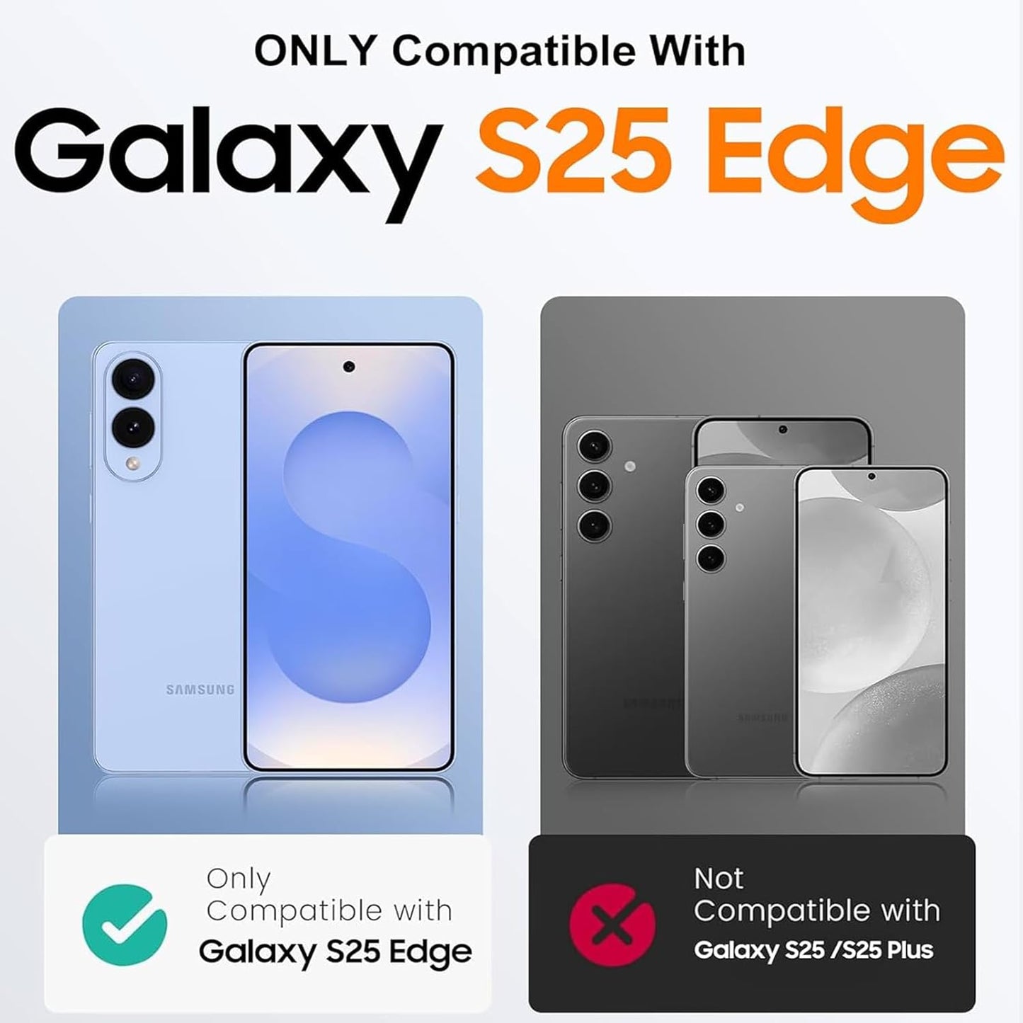 Battery Case for Galaxy S25 Edge, 10000mAh High Capacity Portable Charger Case, Compatible with Galaxy S25 Edge 6.7 inch, Wireless & Carplay, Black