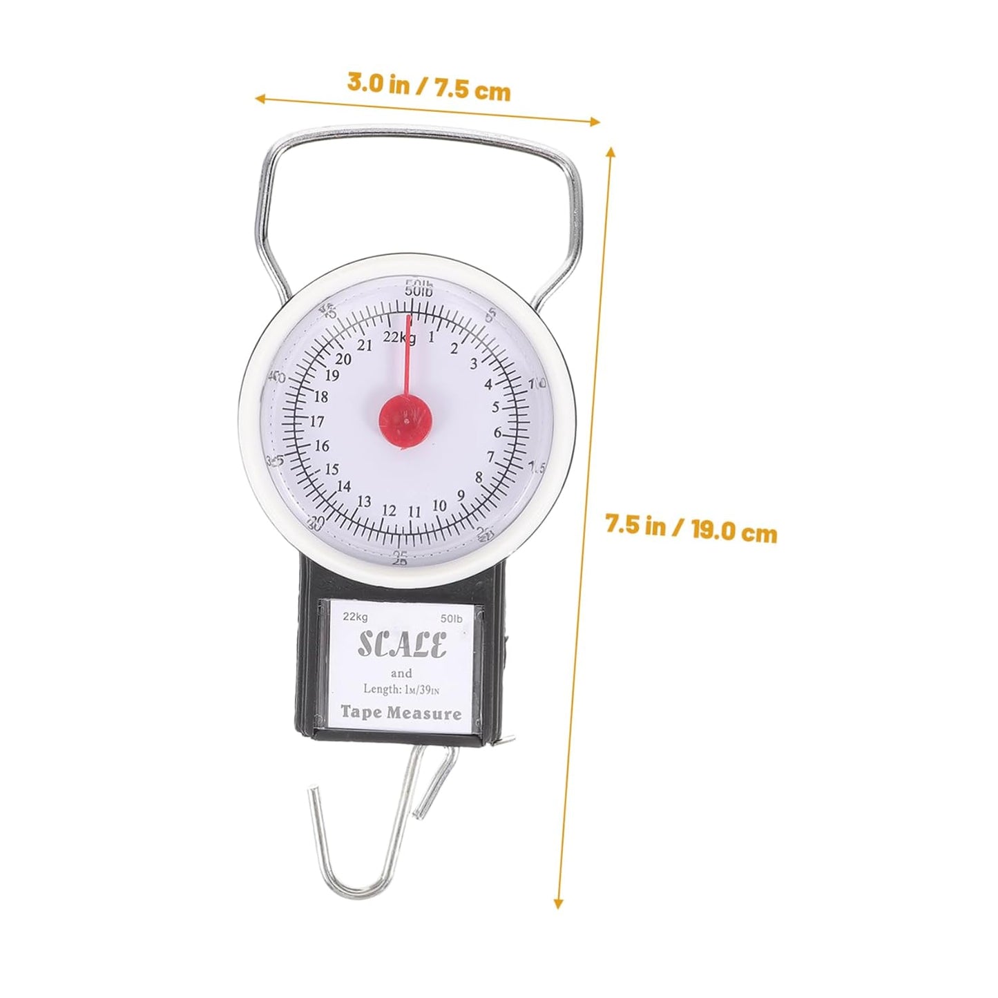 Analog Hand Scale Suitcase Weight Scale Hook LCD Display Sturdy and Practical