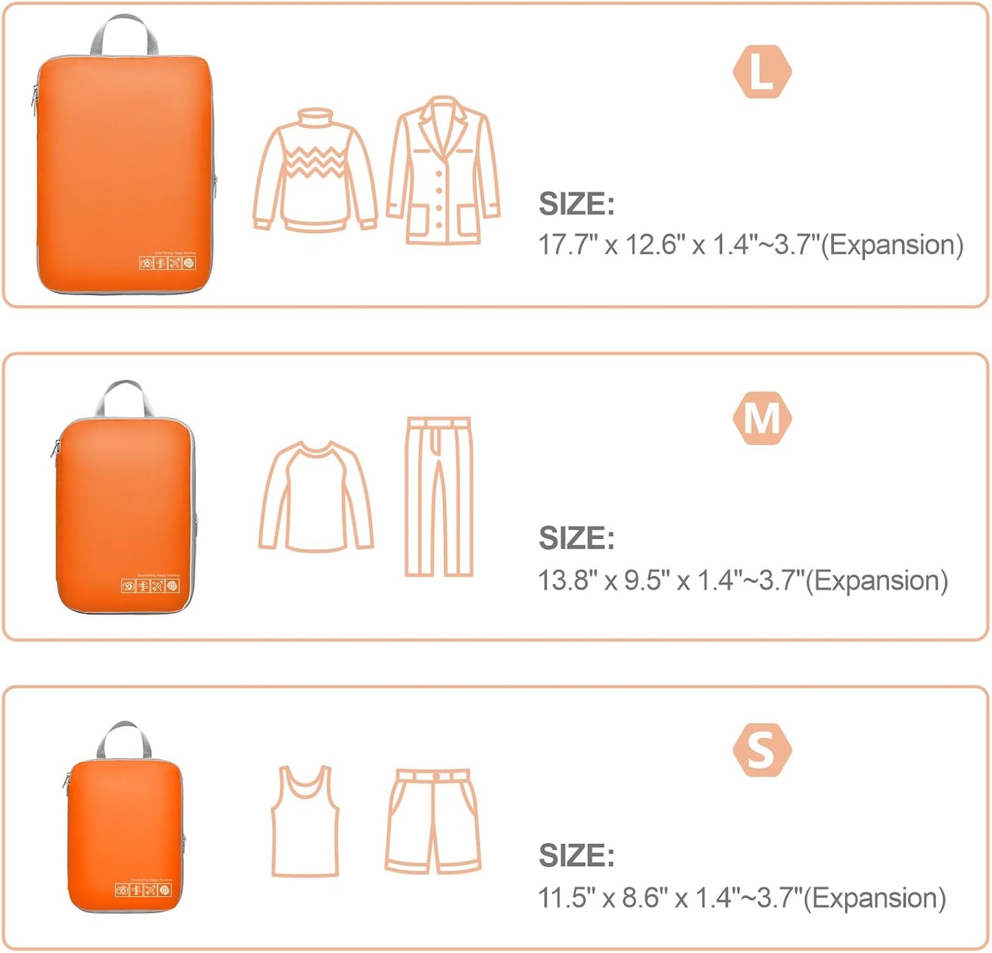 Cambond Compression Packing Cubes for Travel Women - Travel Bags Luggage Organizers Travel Essentials Compression Cubes for Travel Carry on Suitcases Organizer