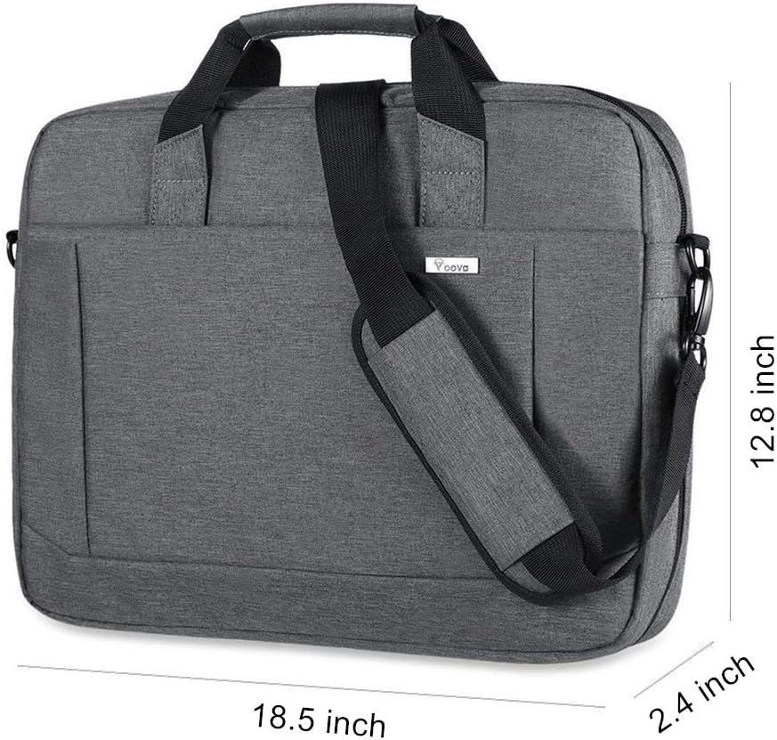 Voova Laptop Bag Case 17 17.3 Inch Computer Sleeve Messenger Bag with Shoulder Strap Expandable