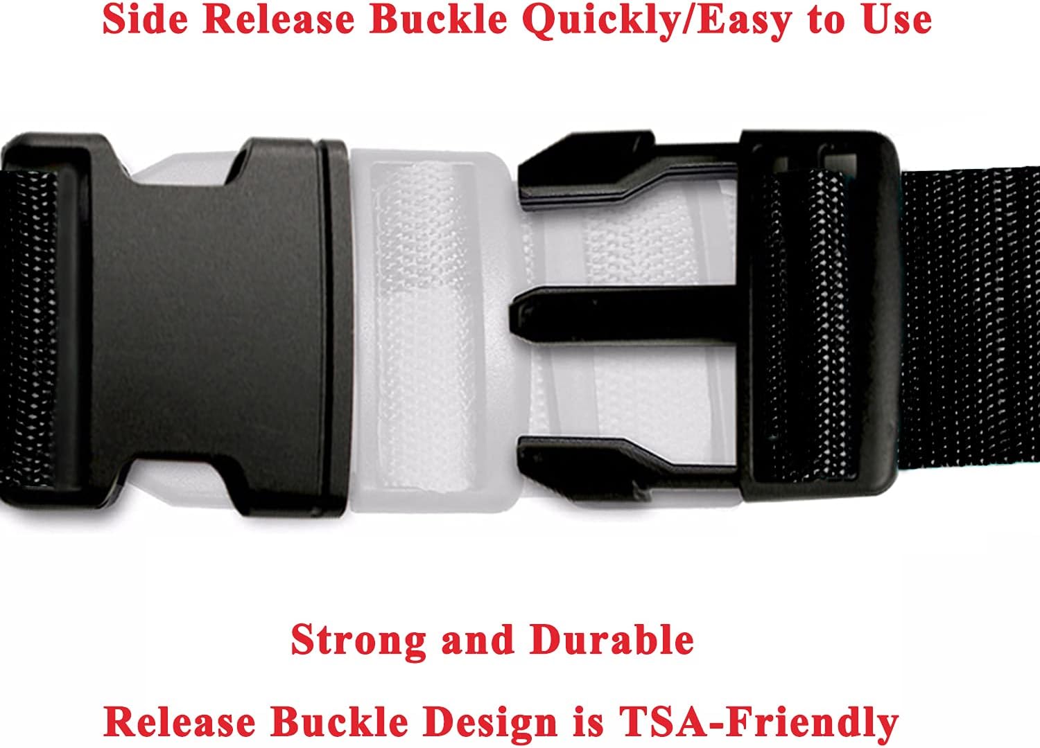 2 Pack Suitcase Belts, Adjustable Luggage Straps, Bright Colors Travel Packing Straps with Quick