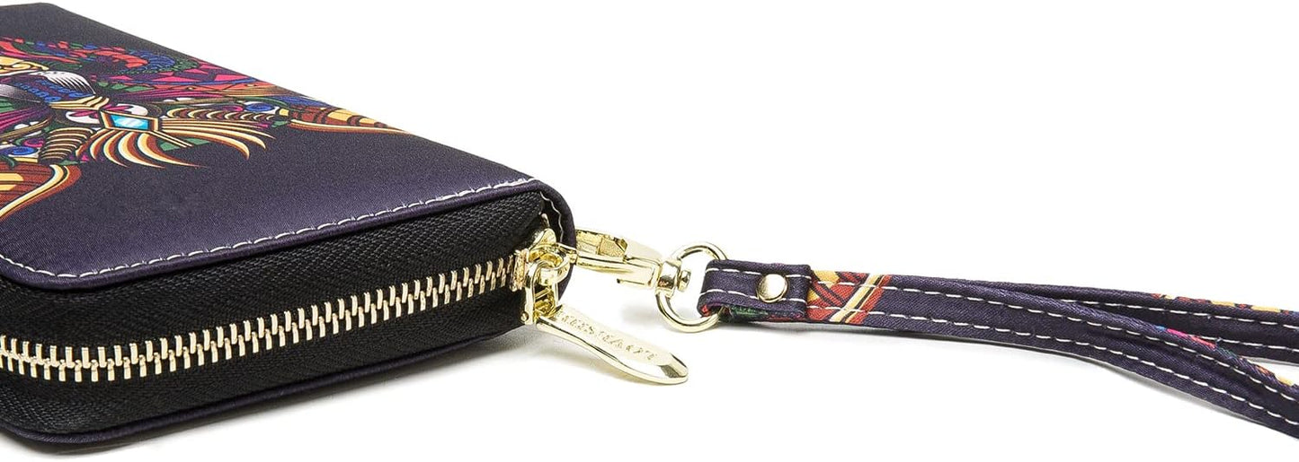 Women Wallet Card RFID For Womens Holder Blocking Credit Small Zipper Purse Pocket Bifold Slim Coin ID Ladies Wristlet Clutch Large Capacity Window Case Travel Zip Women's
