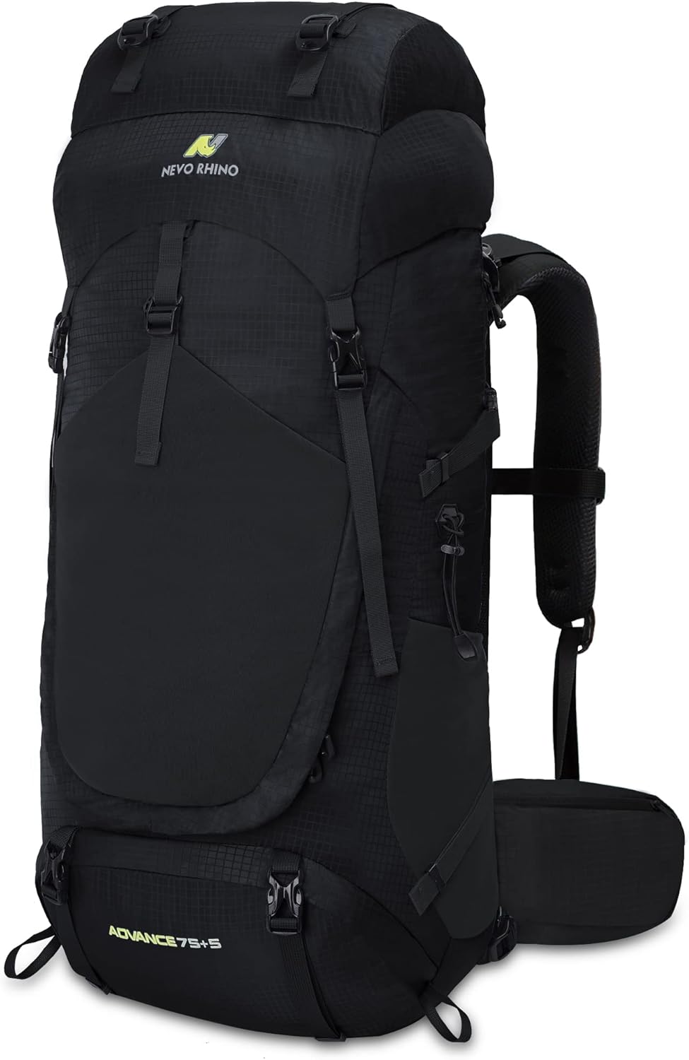 N NEVO RHINO Internal Frame Hiking Backpack 50/60/65/70/80L, Mountain Climbing Camping Backpack Daypack Waterproof Rain Cover