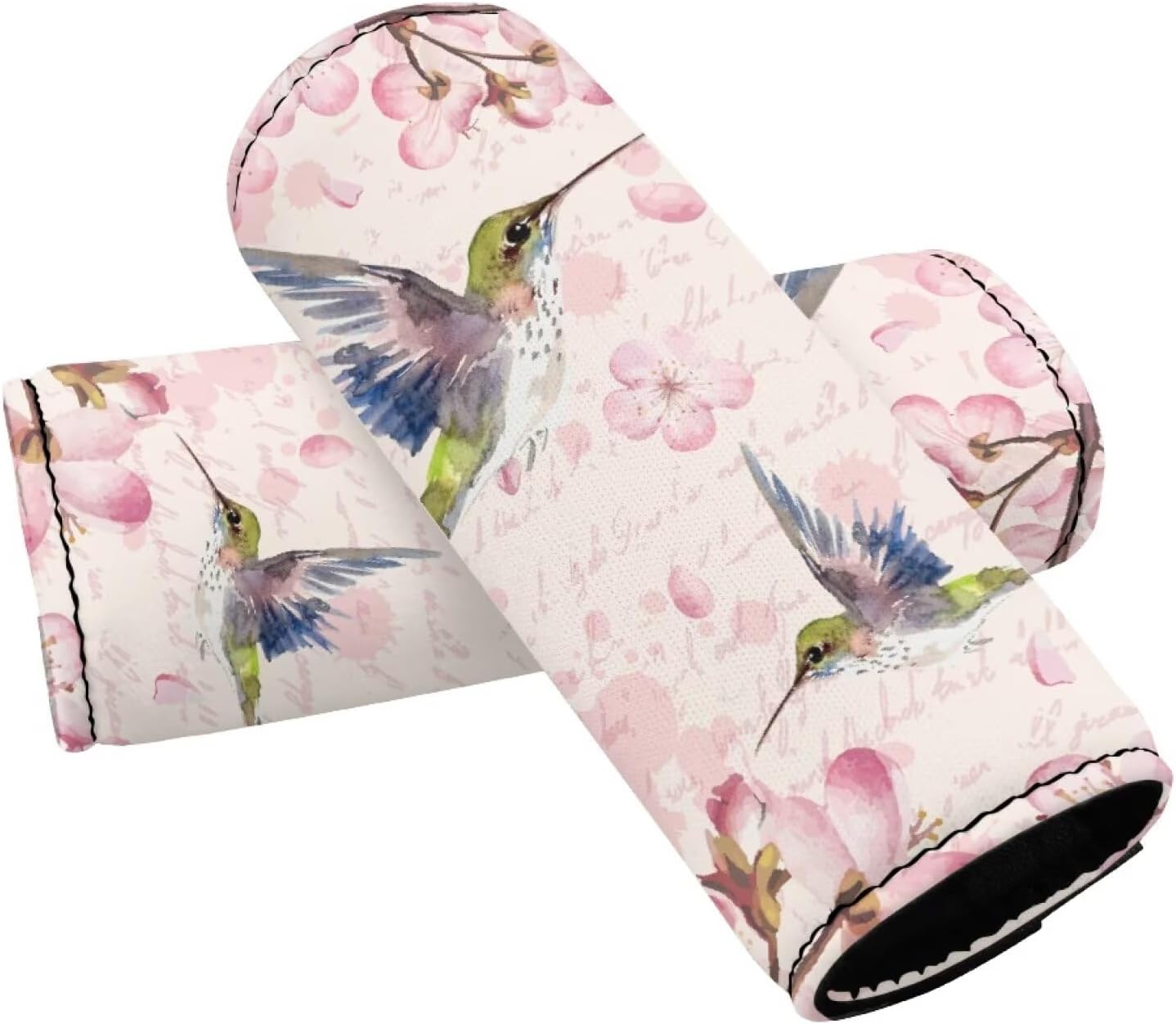 Hummingbird Luggage Handle Wrap Grip Cover Set of 2 Pcs,Portable Luggage Identifiers for Suitcase Teens Adults Sleeve Cover Fancy