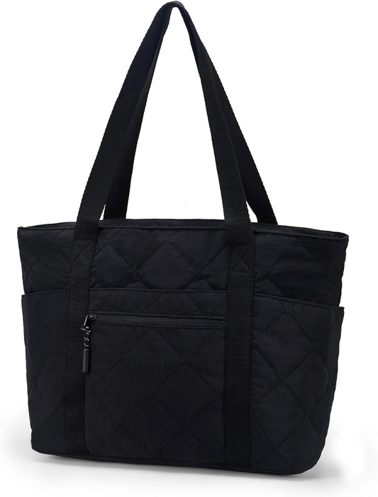 befen Laptop Tote Bag for Women Work, Travel Tote Bags Nurse Puffer Quilted Handbags, Lightweight Waterproof Beach Purse