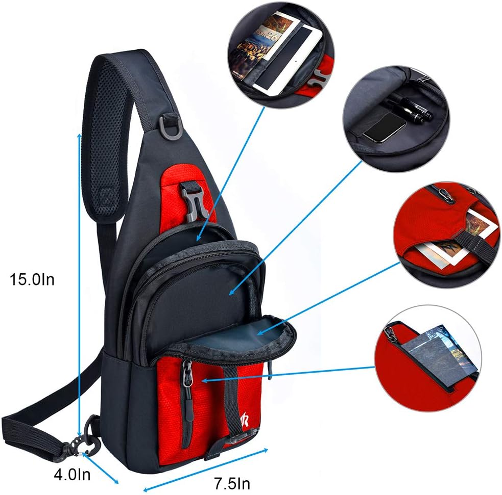 Y&R Direct 14 Colors Lightweight Sling Backpack Sling Bag Travel Hiking Small Backpack for Women