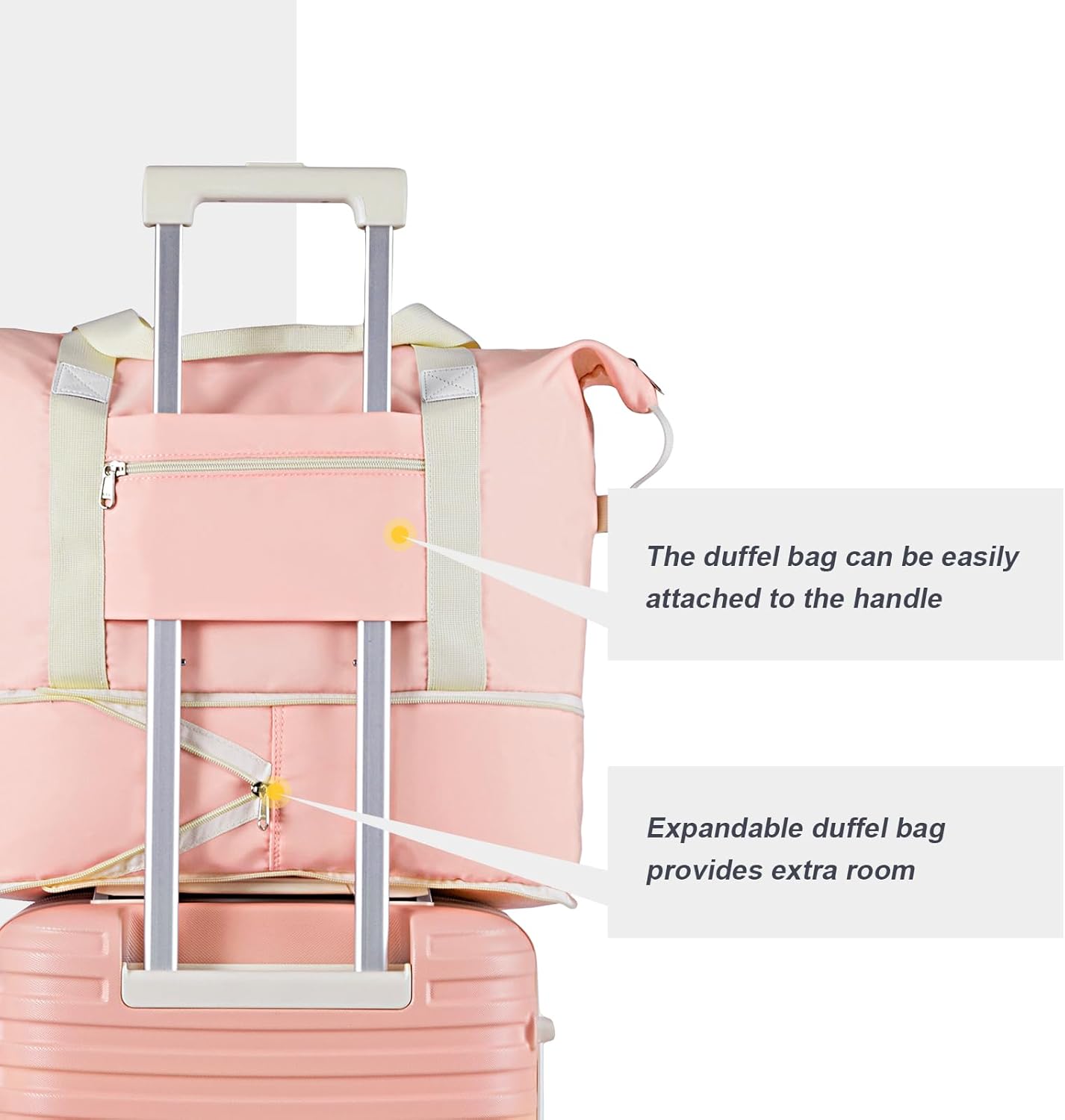 Joyway Luggage Set 3 Piece Suitcase Sets with Spinner Wheel,Hardside Expandable Travel Laggage with TSA Lock (20/24/28,Pink