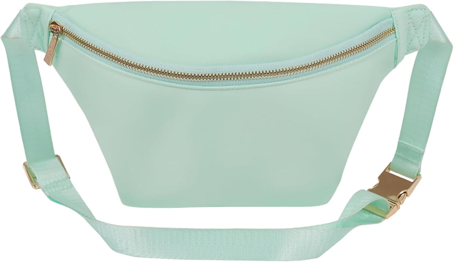 Fanny Waist Pack for Women Nylon Crossbody Bag for Men Travel Belt (Mint)