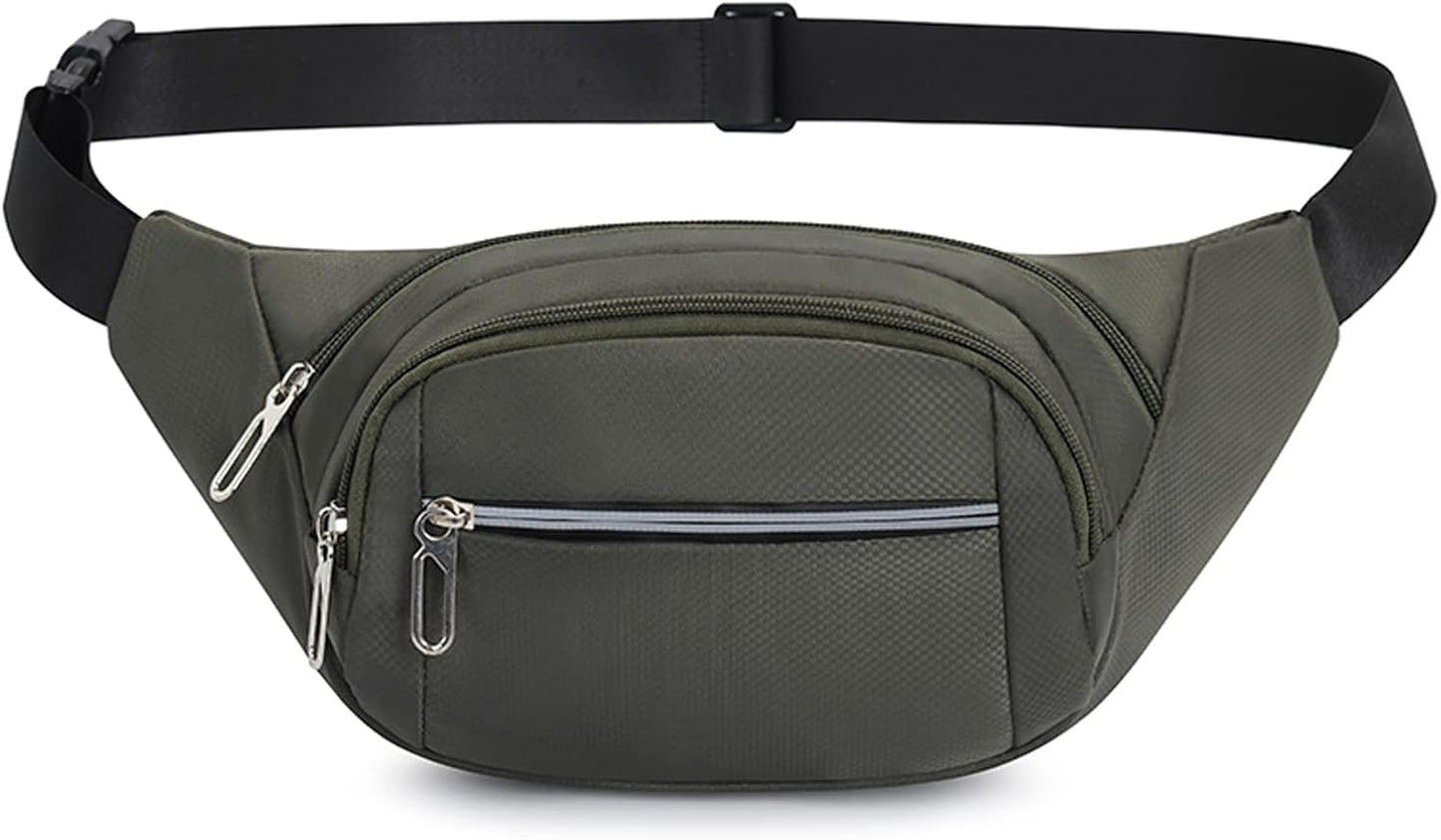 DAITET Crossbody Fanny Pack for Men&Women,Large Waist Bag & Hip Bum Bag with Adjustable Strap for Outdoors Workout Traveling Casual Running Hiking Cycling