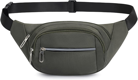 DAITET Crossbody Fanny Pack for Men&Women,Large Waist Bag & Hip Bum Bag with Adjustable Strap for Outdoors Workout Traveling Casual Running Hiking Cycling