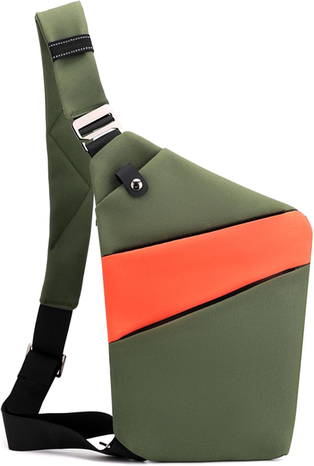 Anti Theft Crossbody Bags for Women, 2025 New Anti-Theft Travel Bag, Shoulder Bag Anti-theft Design for Travel, Sport (Green Orange - Left Shoulder)