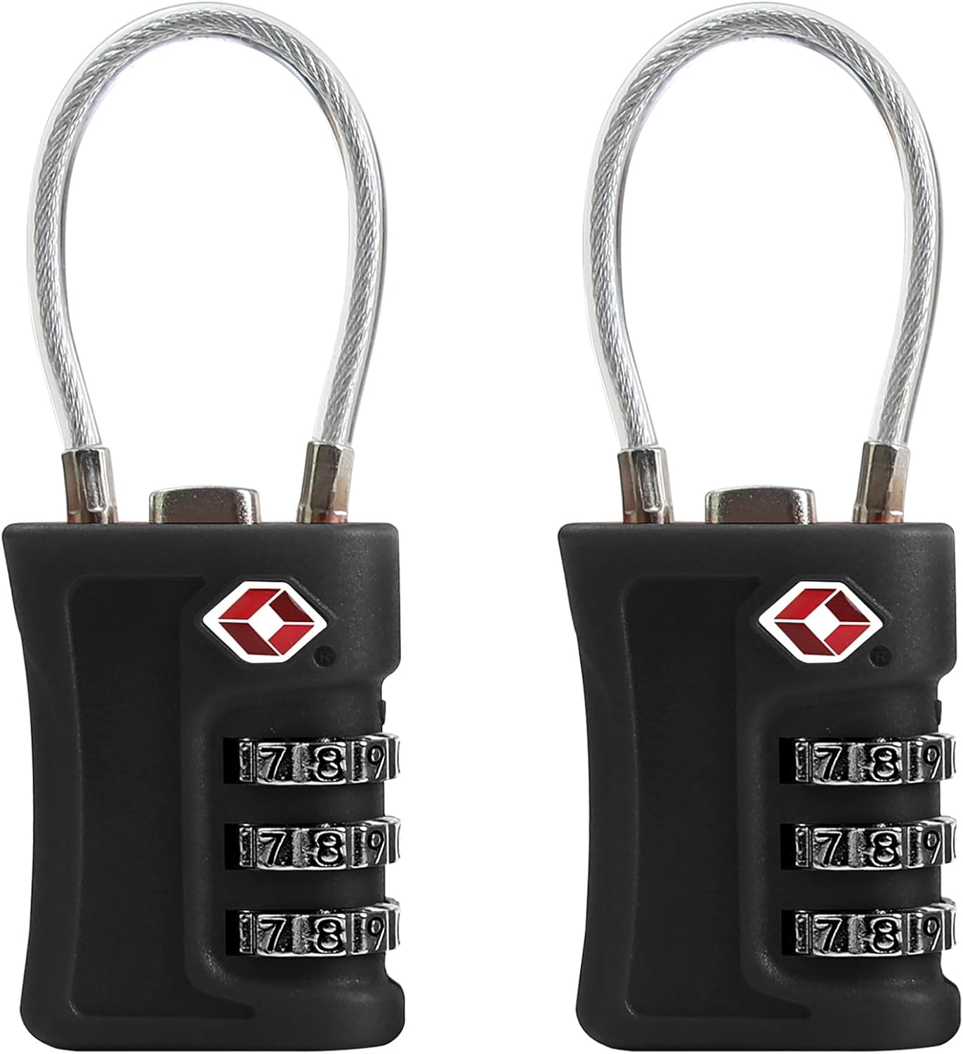 Luggage Locks TSA Approved 2 Pack, Small Padlock Combination, TSA Locks for Luggage, Travel Combo