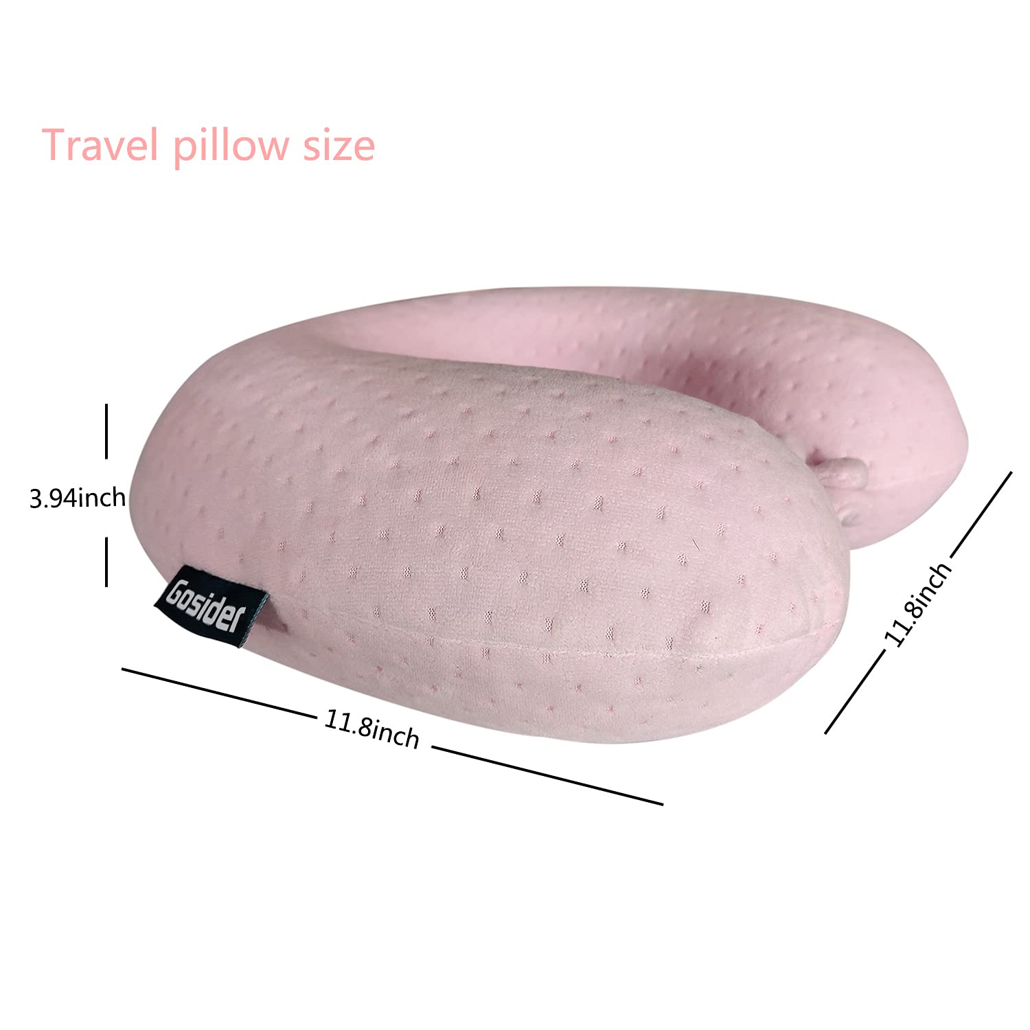 Gosider Neck Pillows for Sleeping Travel Pink Travel Pillow Comfortable U Shape Memory Foam Pillows