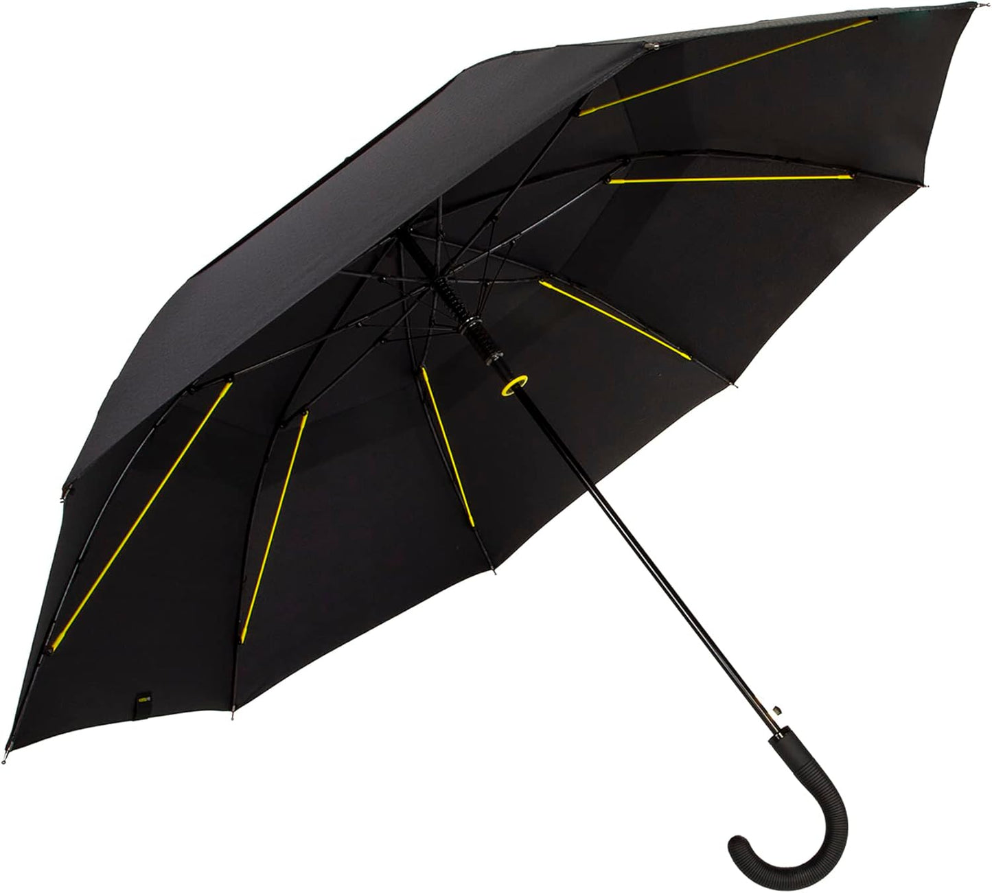 ShedRain Vortex Automatic Stick Windproof Umbrella – Push Button Open & Close - Rain & Windproof Vented Double Canopy – Protect from Rain, Sun & Wind - Wind Tunnel Tested to 75 mph