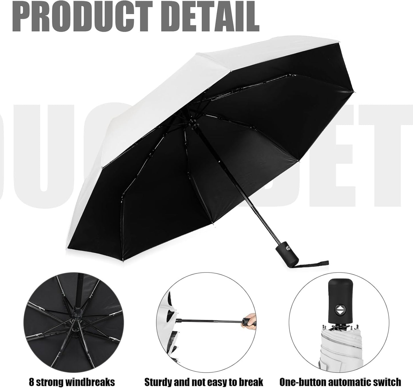 Kajaia 9 Pack Compact Umbrellas Bulk Folding Automatic Windproof Waterproof Umbrellas for Backpack Purse Car Women Men