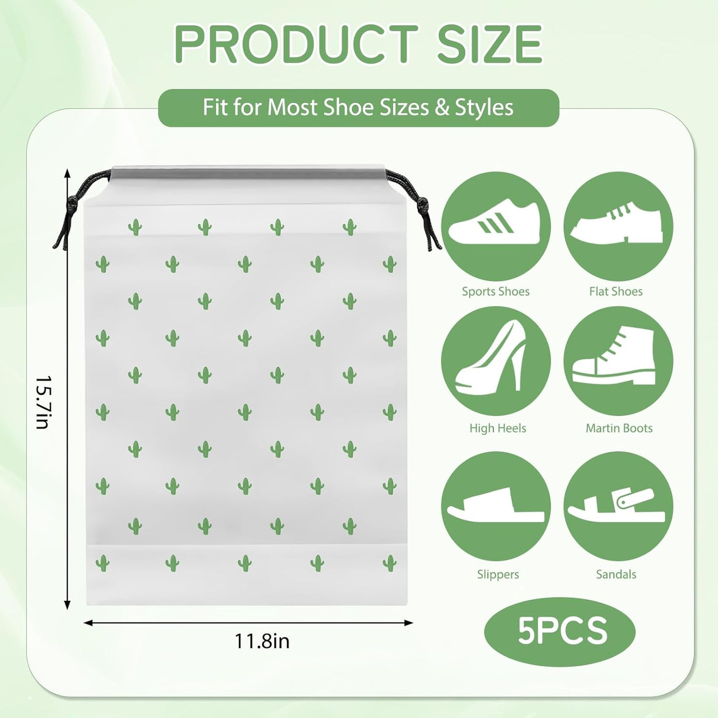 Shoe Bags for Travel, 15.7" x 11.8" Travel Shoe Bags for Packing, Large Waterproof Portable Travel