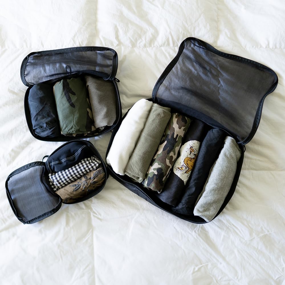 WANDRD Packing Cubes - Bundle of Small, Medium and Large Packing Cubes for Travel - Suitcase and