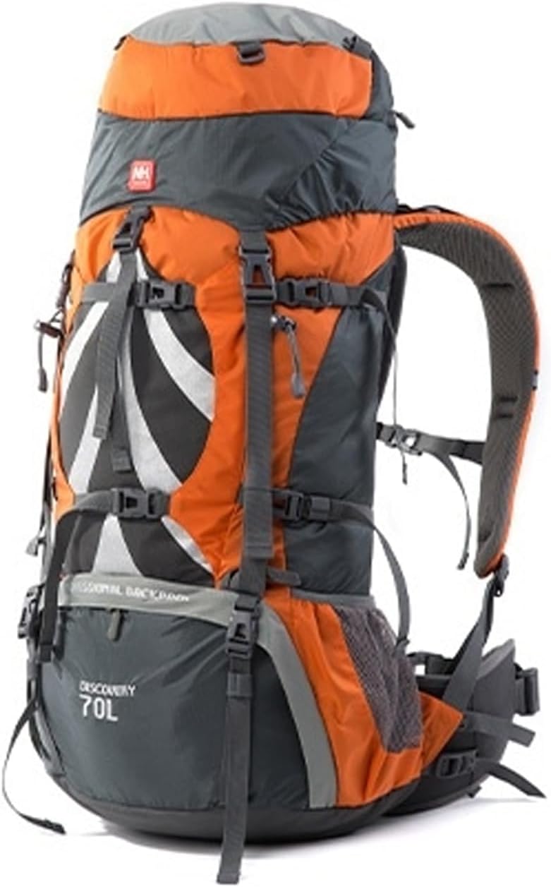 Naturehike 70+5L Lightweight Hiking Backpack, Tear-resistant Fabrics-Light CR Carrying System-Comfortable Weight-Bearing(Orange)