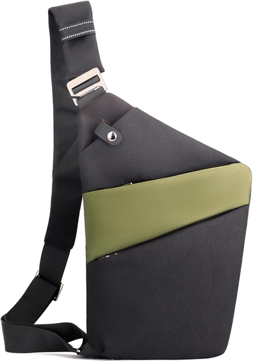 Anti Theft Crossbody Bags for Women, 2025 New Anti-Theft Travel Bag, Shoulder Bag Anti-theft Design for Travel, Sport (Black Green - Left Shoulder)
