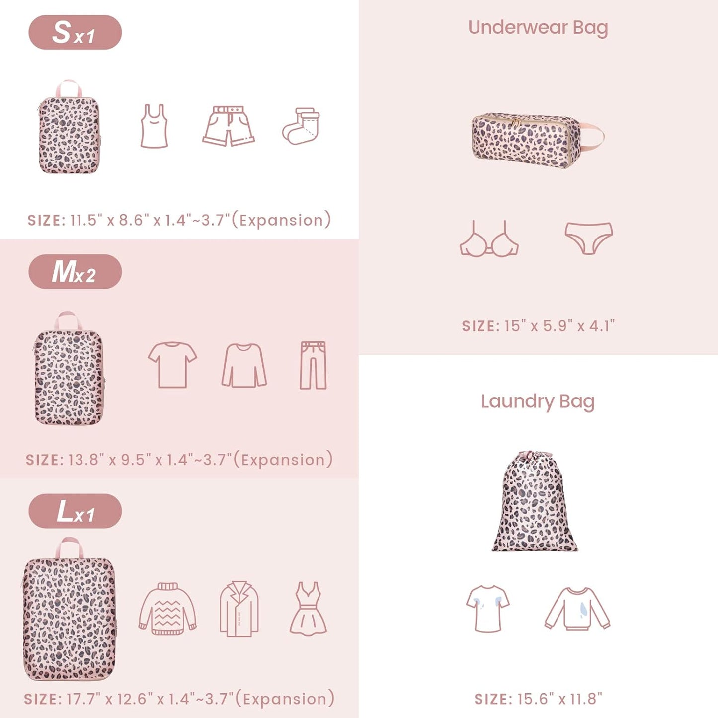 Cambond Compression Packing Cubes for Travel Women - Travel Bags Luggage Organizers Travel