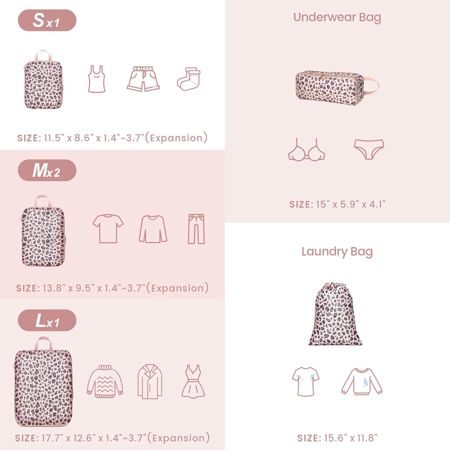 Cambond Compression Packing Cubes for Travel Women - Travel Bags Luggage Organizers Travel