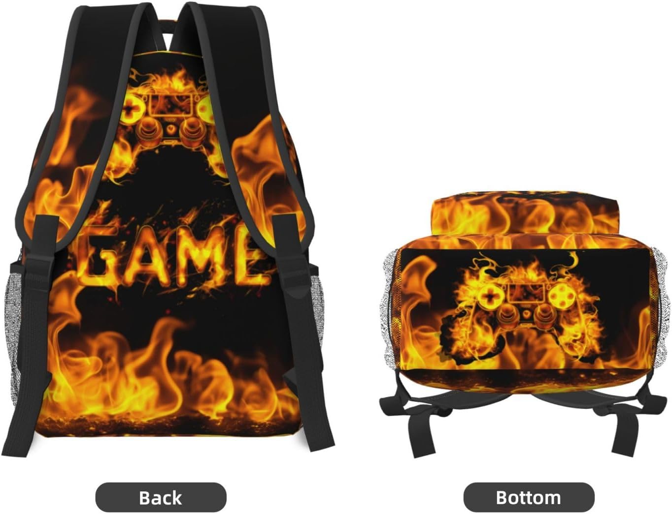 Game Kids Backpack for Boys Girls Gaming Elementary Schoolbag Kindergarten Gamepad Bookbags Preschool Toddler Book Bags Travel Bag Hiking Camping Rucksack Daypack for Back to School Gifts
