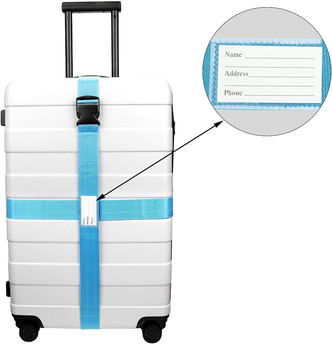 Luxebell Luggage Straps Suitcases Belt TSA Approved Travel Essentials Accessories Gift for Carry on Bag 6.56 ft 4 Pack