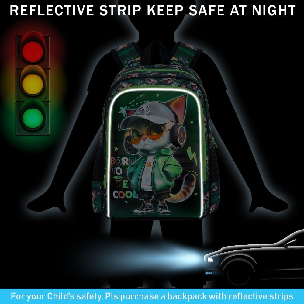 3PCS Dinosaur Backpack for Boys, 16 Inch Kids Water Resistant Preschool Elementary Kindergarten Bookbags and Lunch Box