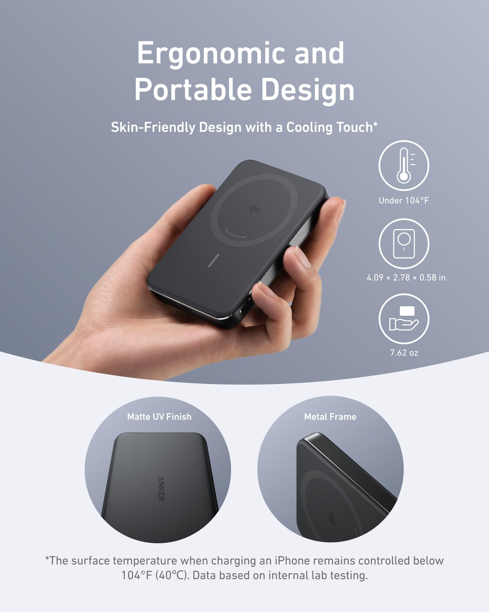 Anker MagGo Power Bank, 10,000mAh Qi2-Certified 15W Portable Charger