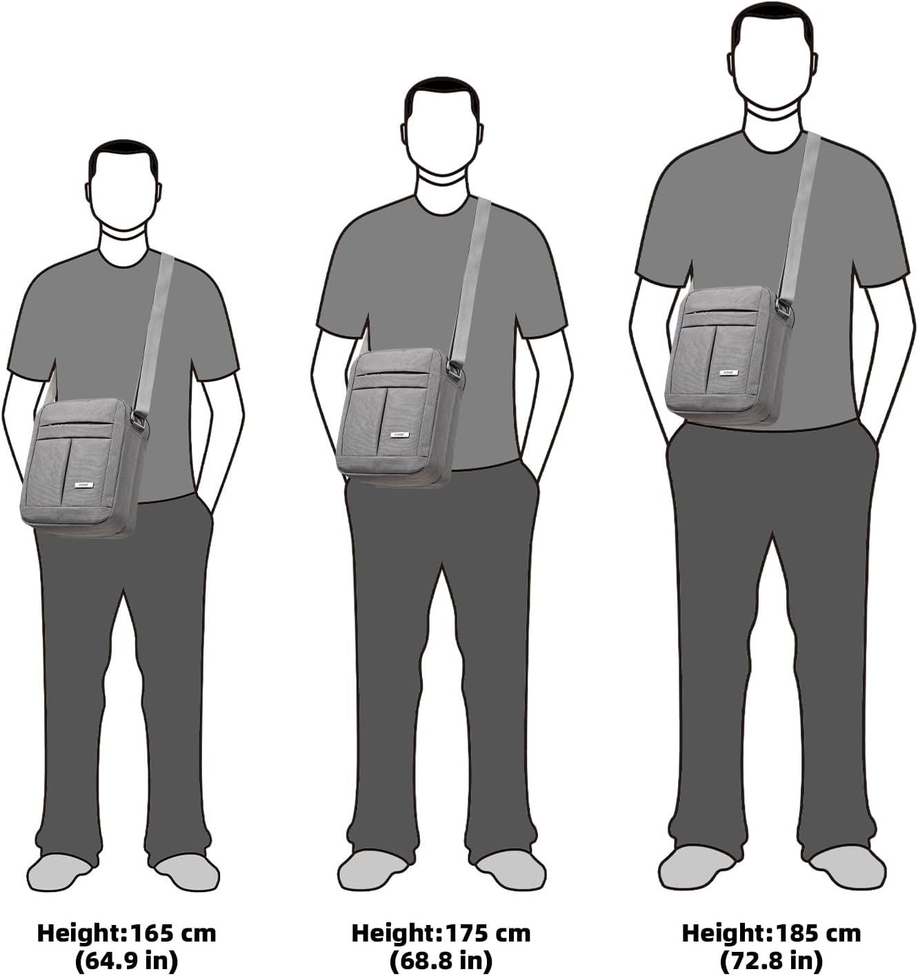 KL928 Men's Messenger Bag - Crossbody Shoulder Bags Travel Bag Man Purse Casual Sling Pack for Work Business
