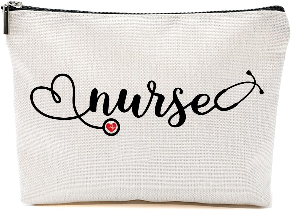 Nurse Gifts Makeup Bag Nurse Accessories for Work, Nursing Cosmetic Bag Nursing Bags for Nurses Appreciation Gifts for Women Coworkers Graduation Birthday Survival Kit Travel pouch