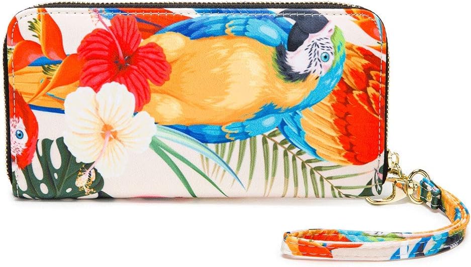 Women Wallet Card RFID For Womens Holder Blocking Credit Small Zipper Purse Pocket Bifold Slim Coin ID Ladies Wristlet Clutch Large Capacity Window Case Travel Zip Women's