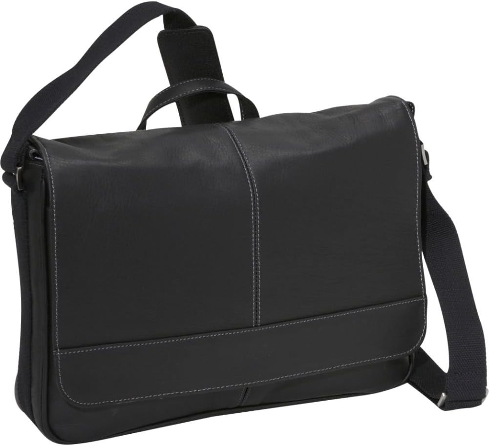 Kenneth Cole REACTION Risky Business Messenger Full-Grain Colombian Leather Crossbody Laptop Case & Tablet Day Bag