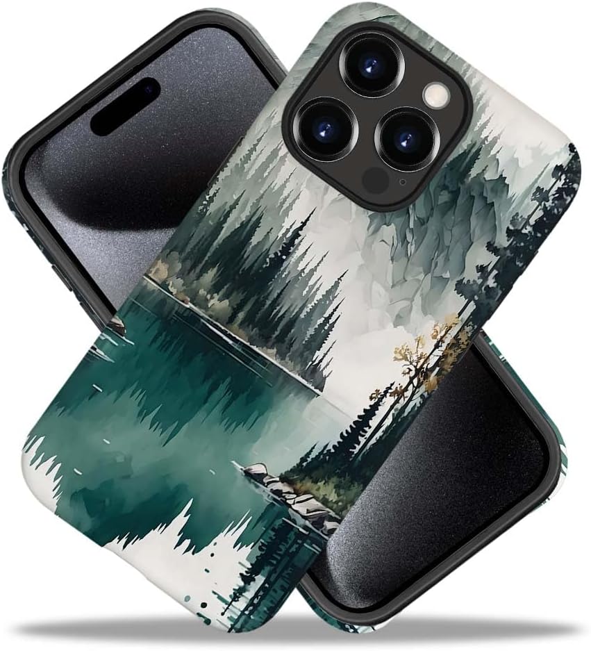 SEized Case Compatible with for iPhone 13 Pro Max,Mountain Forest Landscape Phone Case for Girl Women Boy Men,Durable Protection Case for iPhone 13 Pro Max