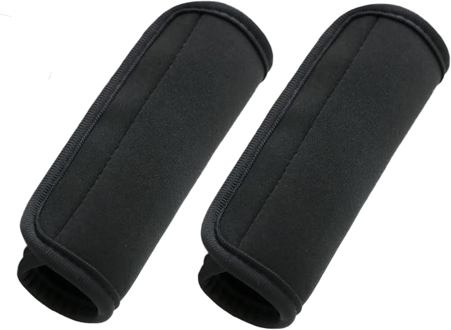 Luggage Handle Wraps, Soft Travel Bag Handle Cover, Padded Handle Grip, Suitcase Tags Identifiers for Travel Accessories, Black, 2Pcs