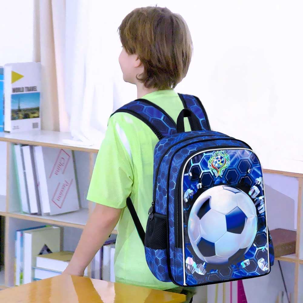 3PCS Dinosaur Backpack for Boys, 16 Inch Kids Water Resistant Preschool Elementary Kindergarten